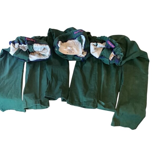 French Toast Straight Uniform Pants Adjustable Waist Green Size 8 Girls Lot Of 3 - Picture 2 of 10